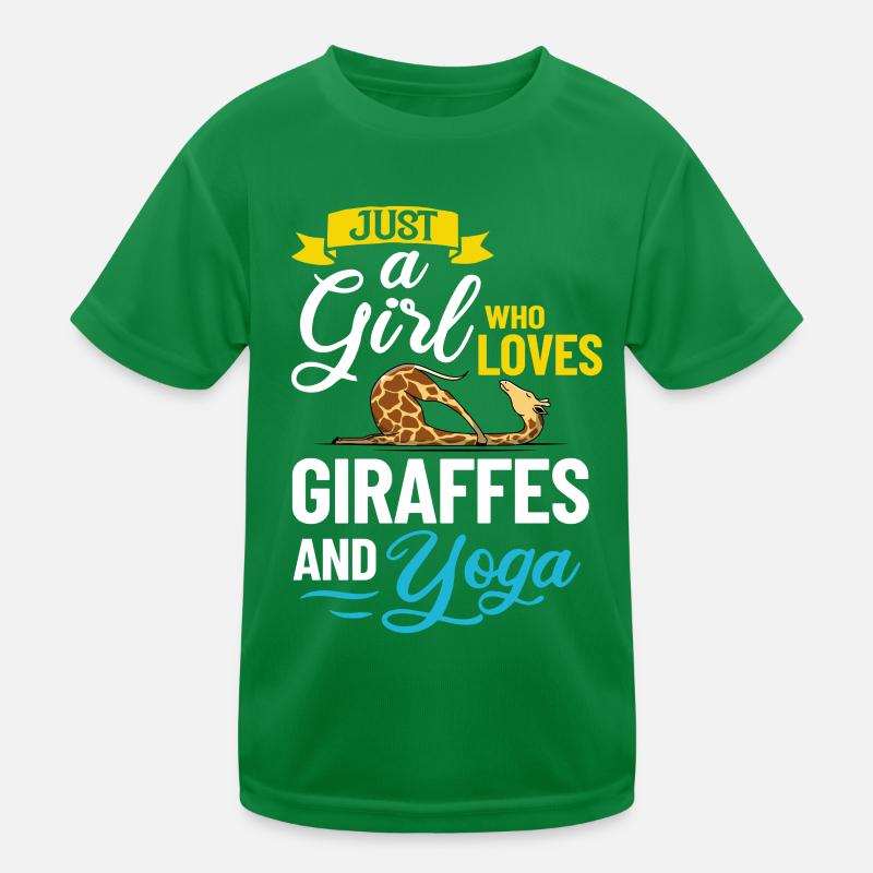 Giraffe Yoga Anfänger Workout Posen Zitate Kinder Funktions-T-Shirt