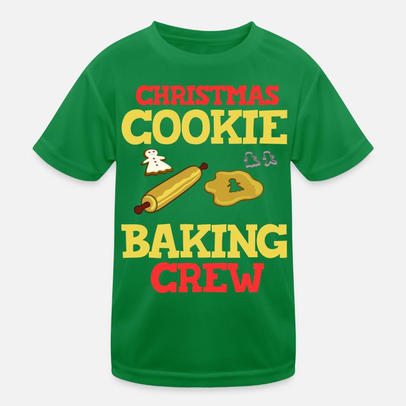 Weihnachten Backen Plätzchen Kekse Lebkuchen Kinder Funktions-T-Shirt