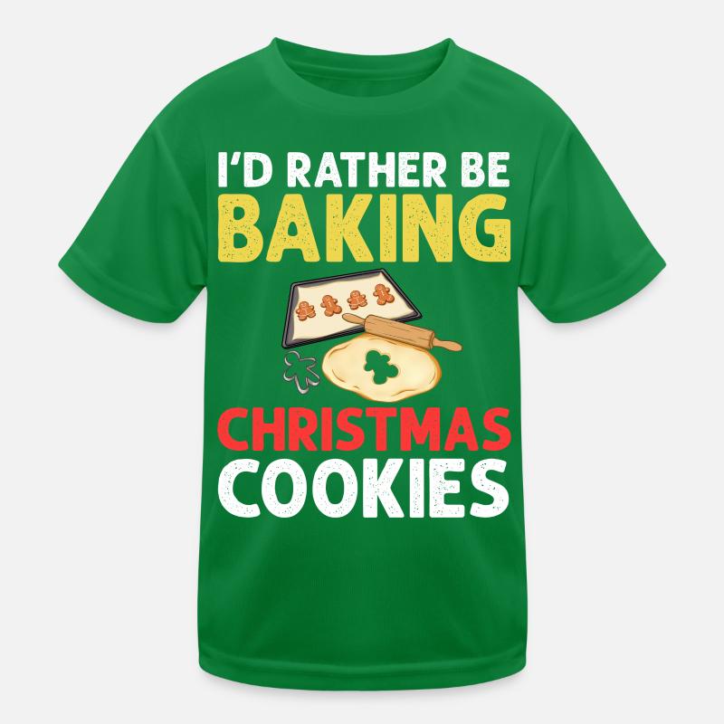 Weihnachten Backen Plätzchen Kekse Lebkuchen Kinder Funktions-T-Shirt