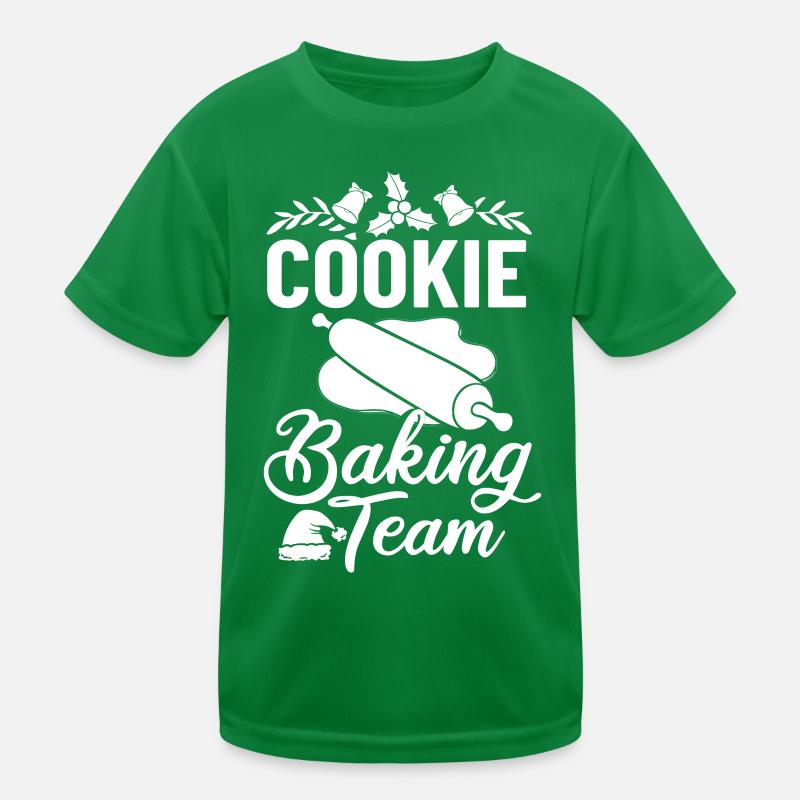 Weihnachten Backen Plätzchen Kekse Lebkuchen Kinder Funktions-T-Shirt