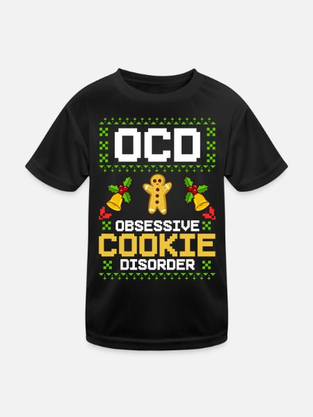 Christmas Cookies Biscuit Baking Christmas biscuits - Kids Functional T-Shirt - black - Front