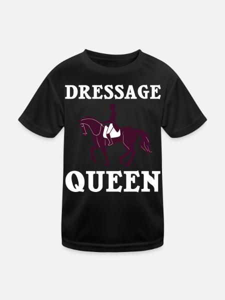 Dressage Équitation Équitation Dressage - T-shirt sport Enfant - noir - Devant