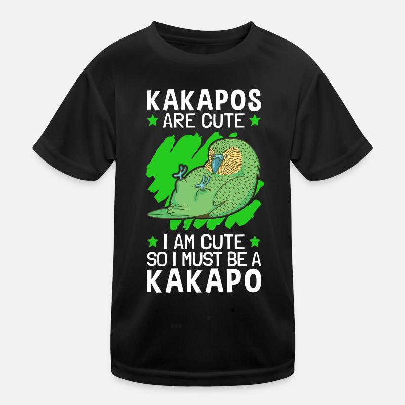 Ich bin ein Kakapo flugunfähiger Papagei Kinder Funktions-T-Shirt