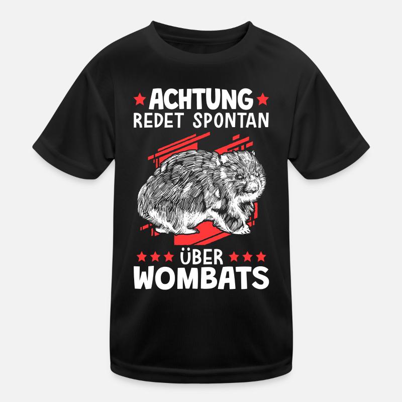 Redet über Wombat australisches Beuteltier Kinder Funktions-T-Shirt