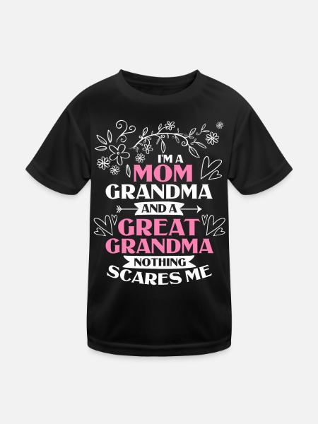 Urgroßmutter Oma Uroma Urgroßeltern Großmutter - Kinder Funktions-T-Shirt - Schwarz - Vorne