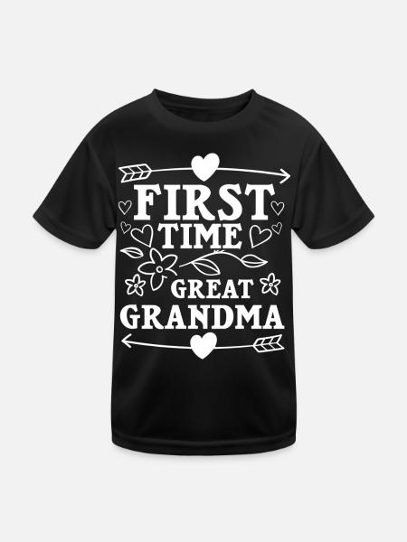 Urgroßmutter Oma Uroma Urgroßeltern Großmutter - Kinder Funktions-T-Shirt - Schwarz - Vorne