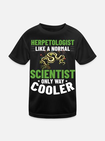 Herpetologie Reptilien Herpetologe Echsen - Kinder Funktions-T-Shirt - Schwarz - Vorne