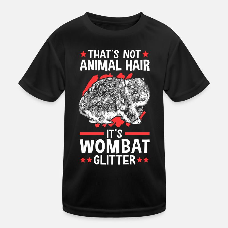 Das ist Wombat Glitzer australisches Beuteltier Kinder Funktions-T-Shirt