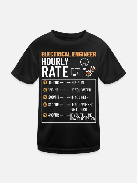 Electrical Engineering Engineer Research Development - Kids Functional T-Shirt - black - Front
