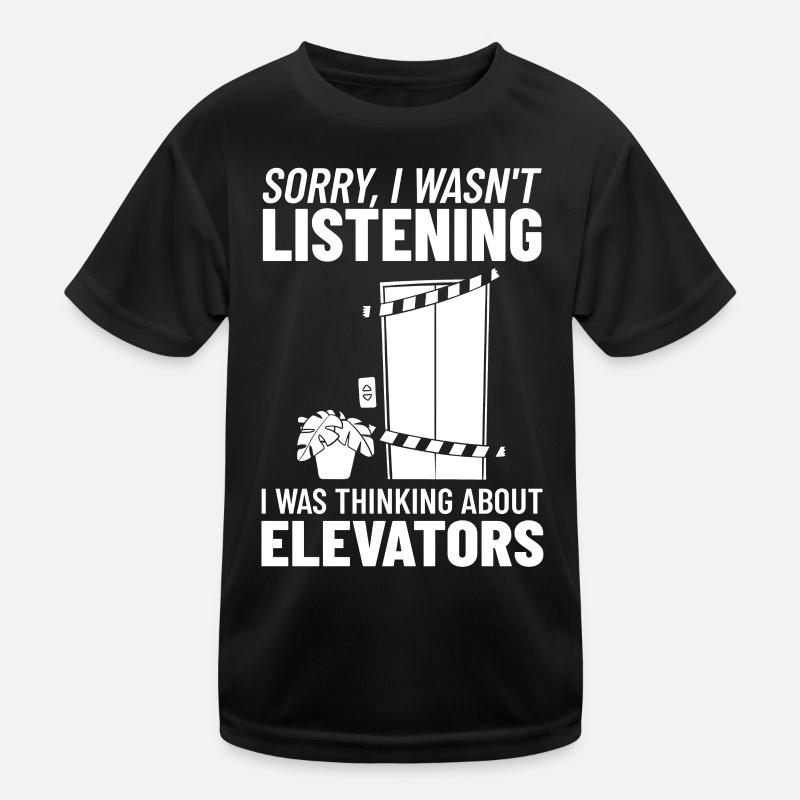 Elevator Elevator Technician Elevator Elevator Kids Functional T-Shirt