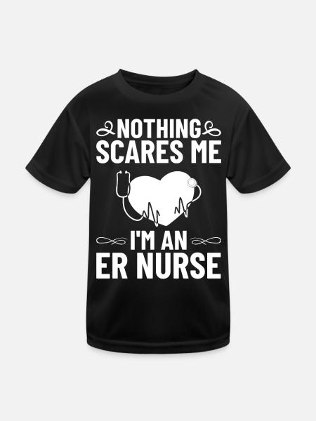 Emergency Department Emergency Nurse First Aid - Kids Functional T-Shirt - black - Front