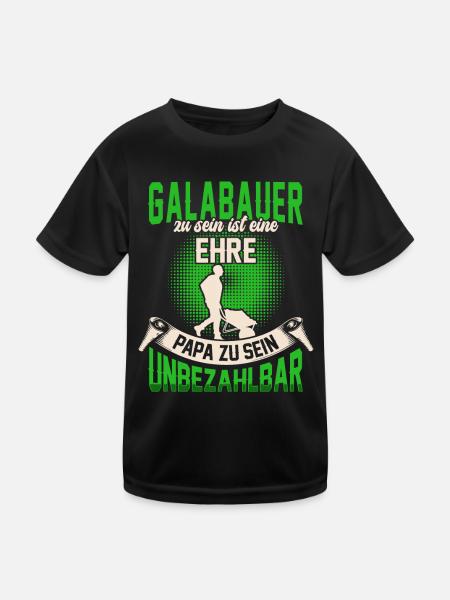 Galabauer ist eine Ehre Gartenbau Galabau - Kinder Funktions-T-Shirt - Schwarz - Vorne