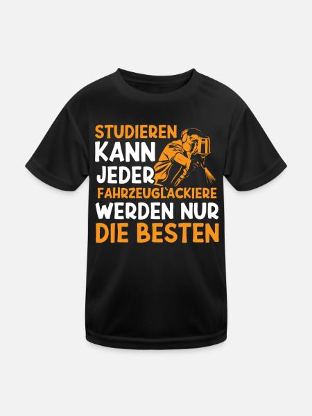 Fahrzeuglackierer werden nur die Besten - Kinder Funktions-T-Shirt - Schwarz - Vorne