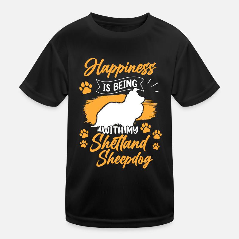 Shetland Sheepdog happy British sheepdog Kids Functional T-Shirt