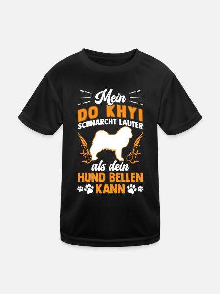 Do Khyi schnarcht lauter Tibetmastiff Tibetdogge - Kinder Funktions-T-Shirt - Schwarz - Vorne