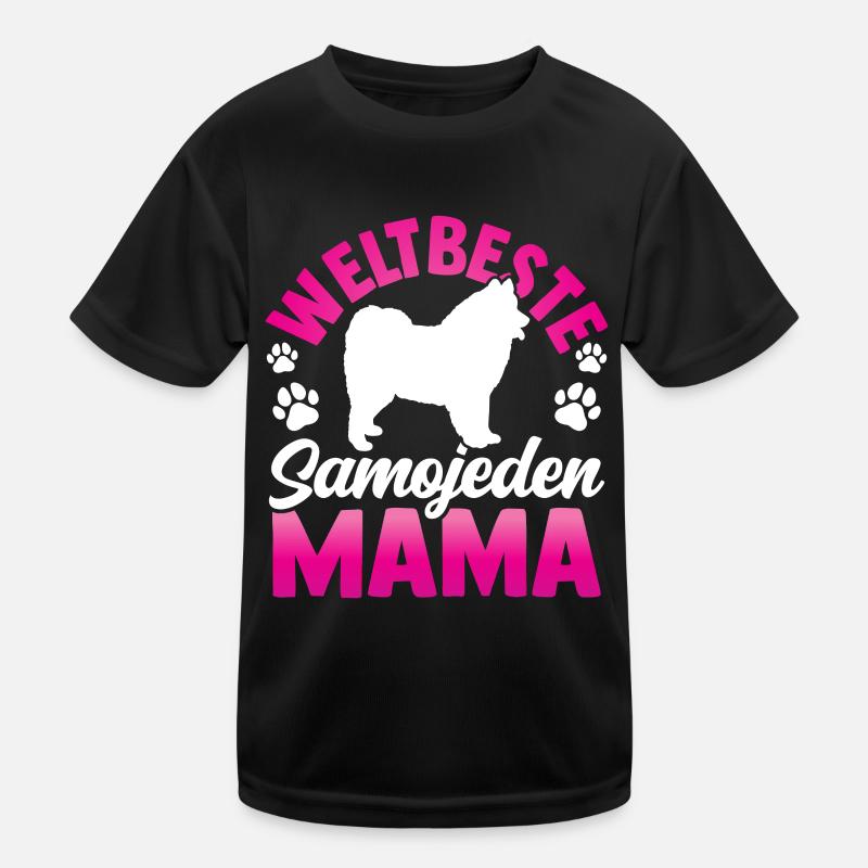 Weltbeste Samojede Mama Samojedenspitz Kinder Funktions-T-Shirt
