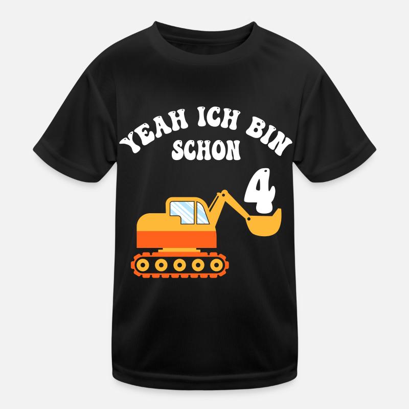 4 Jahre Junge 4. Geburtstag Kinder Funktions-T-Shirt