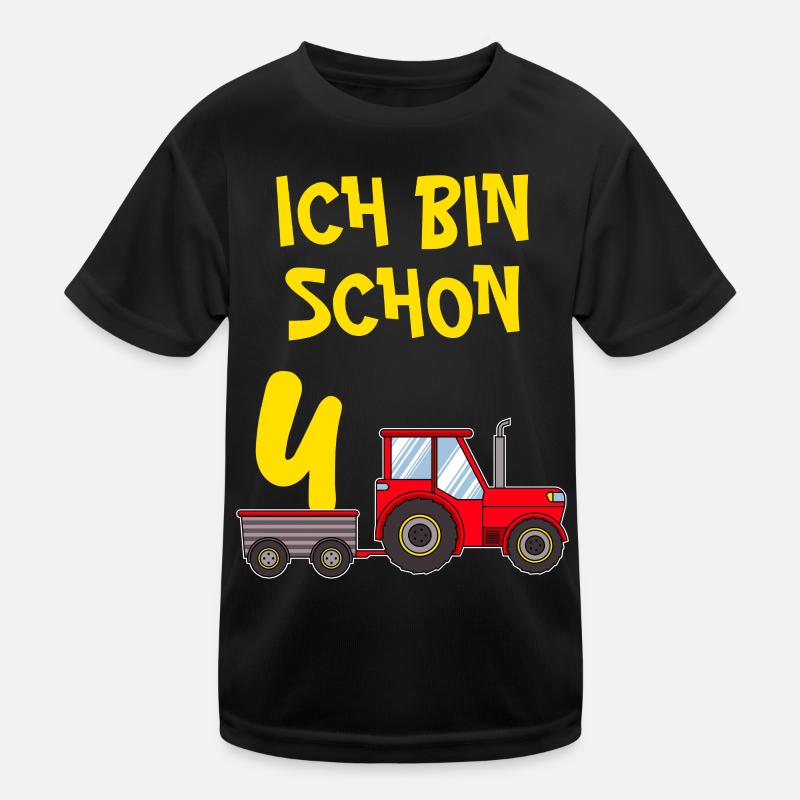 4 Jahre Junge 4. Geburtstag Kinder Funktions-T-Shirt