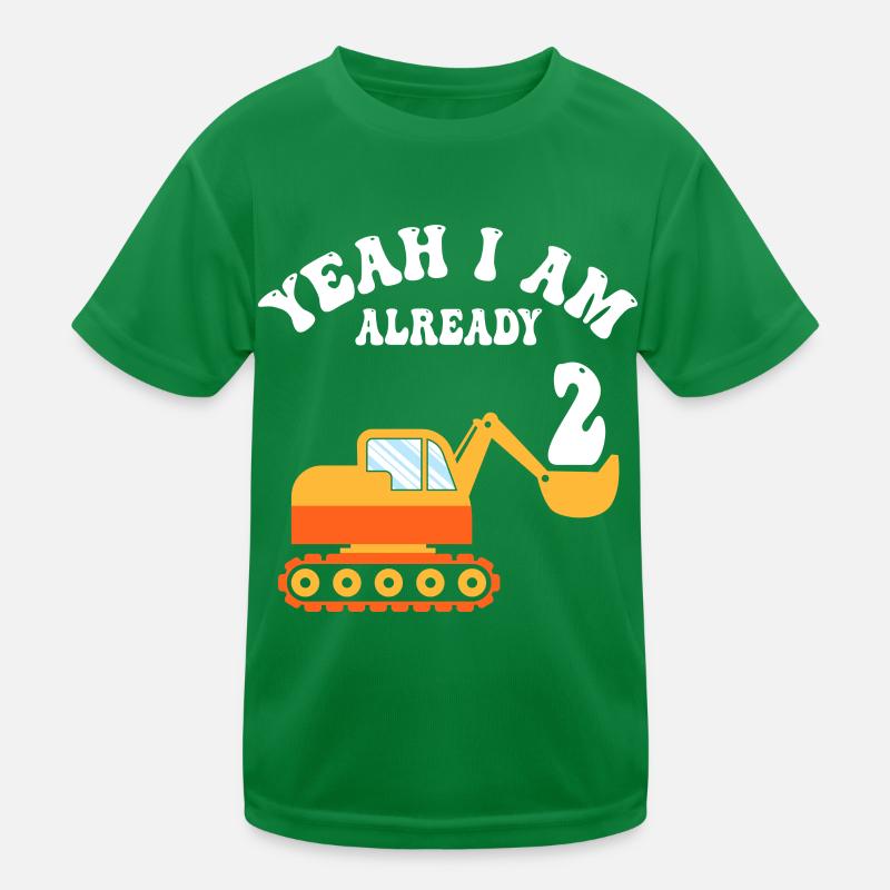 2nd Birthday Boy 2 Years Kids Functional T-Shirt