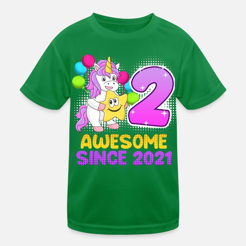 2. Geburtstag Mädchen 2 Jahre Kinder Funktions-T-Shirt