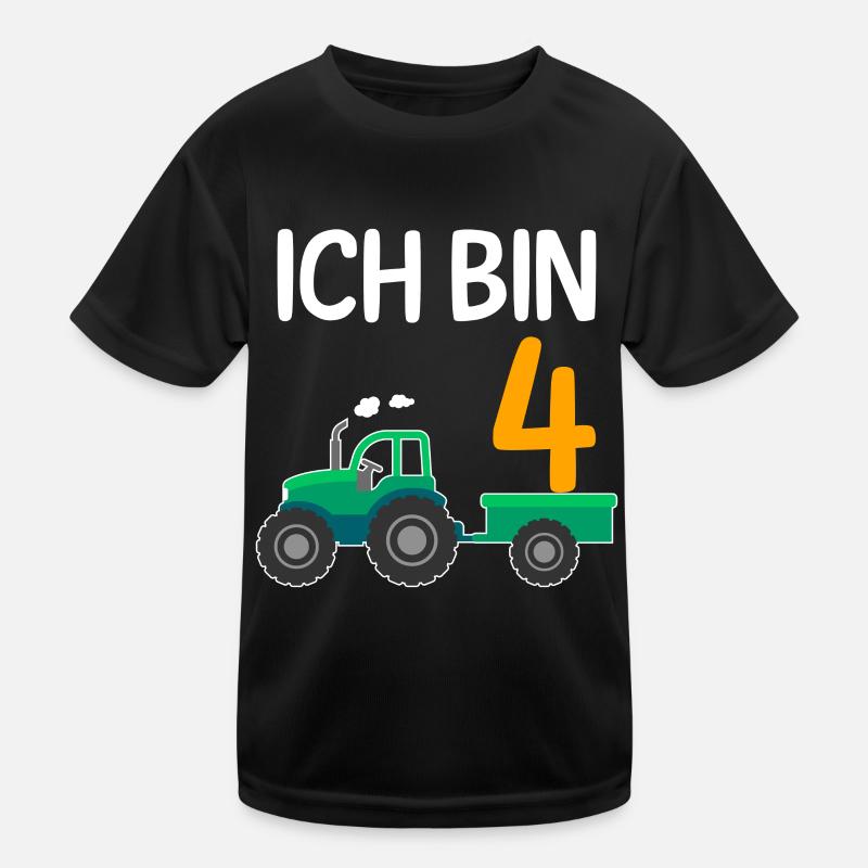 4 Jahre Junge 4. Geburtstag Kinder Funktions-T-Shirt