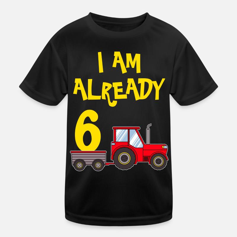 6. Geburtstag Junge 6 Jahre Kinder Funktions-T-Shirt