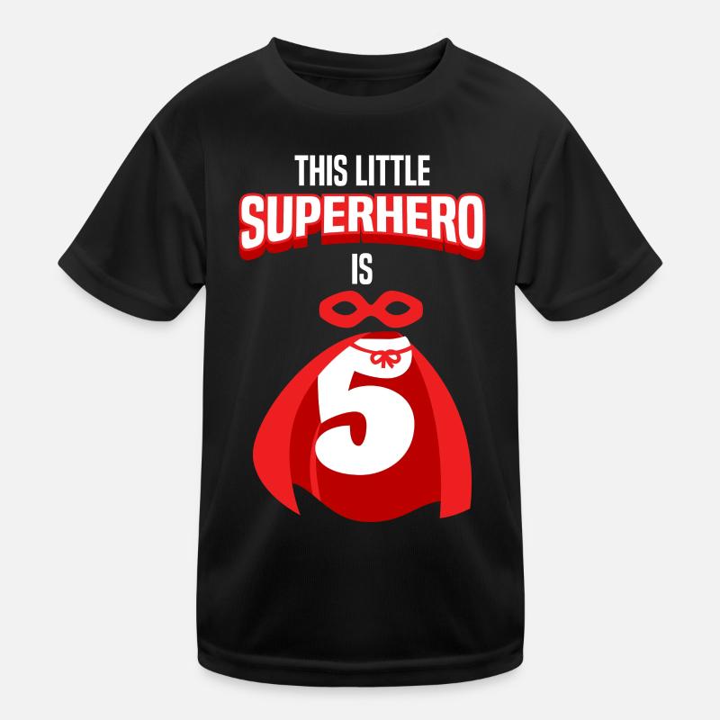 Le super-héros a 5 ans 5ème anniversaire garçon T-shirt sport Enfant