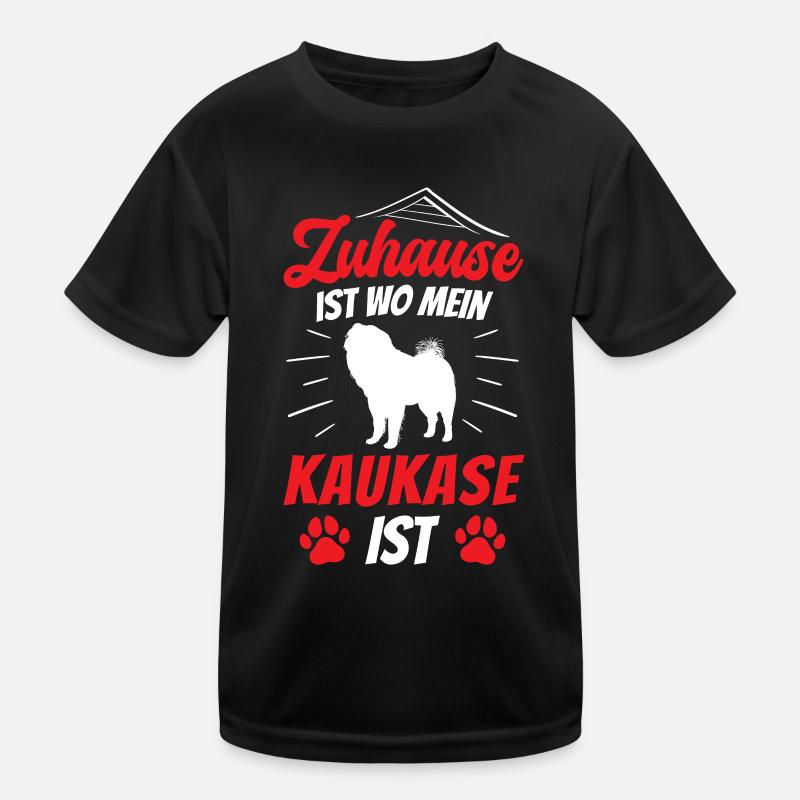 Owtscharka ist Zuhause Kaukasischer Owtscharka Kinder Funktions-T-Shirt