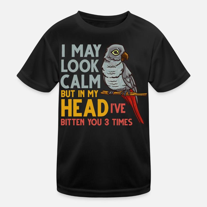 African grey parrot parrot bird Africa Kids Functional T-Shirt