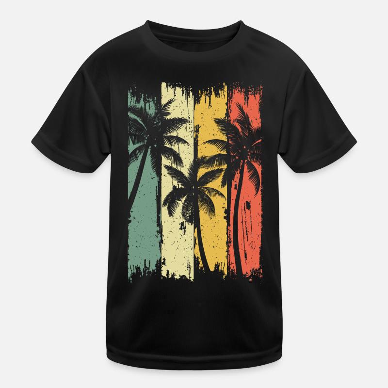 Palm Vintage Retro Rayures T-shirt sport Enfant
