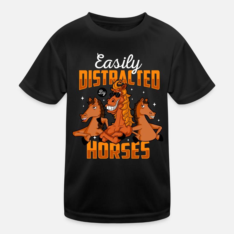 Funny horse riding saying Kids Functional T-Shirt