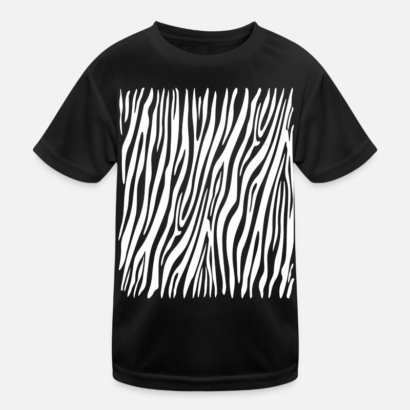 Zebra Muster Karneval Kostüm Zebrastreifen Kinder Funktions-T-Shirt