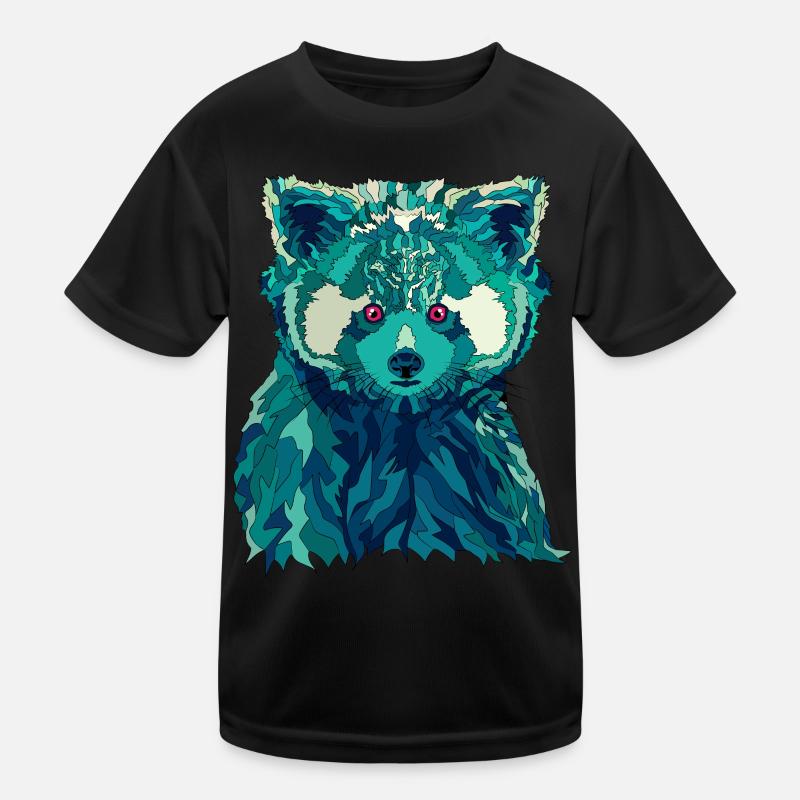 Funny Red Panda Geometric Style Kids Functional T-Shirt