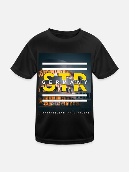 Stuttgart STR Germany - Museum - Kids Functional T-Shirt - black - Front