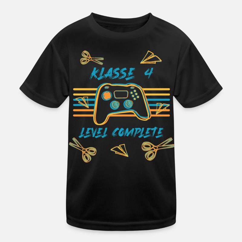 Abschluss Klasse 4 - Level complete Kinder Funktions-T-Shirt