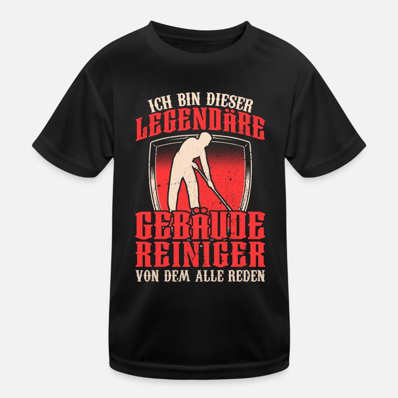 Legendärer Gebäudereiniger Fensterputzer Kinder Funktions-T-Shirt