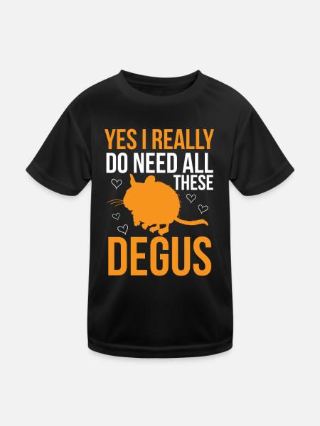 Need this degus rodent upsetting rat - Kids Functional T-Shirt - black - Front