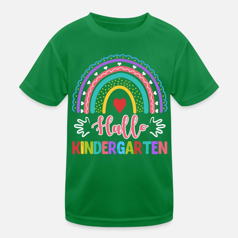 Hallo Kindergarten Tschüss Tagesmutter Kinder Funktions-T-Shirt