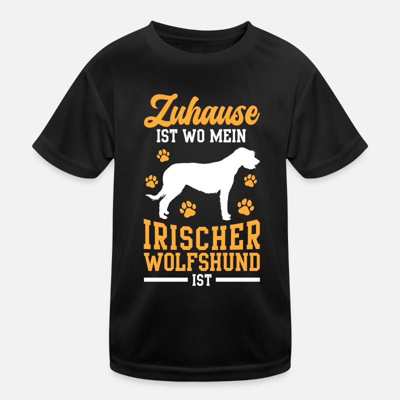 Irish Wolfhound is at home Irish Wolfhound Kids Functional T-Shirt