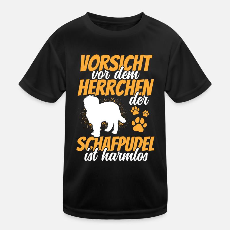 Méfiez-vous du caniche de berger T-shirt sport Enfant