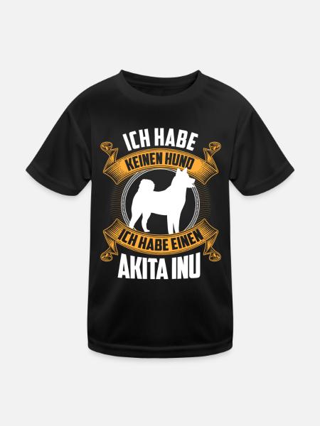 Habe einen Akita Inu japanischer Akita Inu - Kinder Funktions-T-Shirt - Schwarz - Vorne
