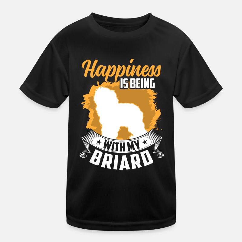 Briard macht mich glücklich Berger de Brie Kinder Funktions-T-Shirt
