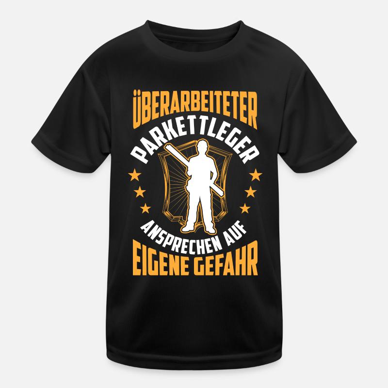 Überarbeiteter Parkettleger Fußbodenleger Kinder Funktions-T-Shirt