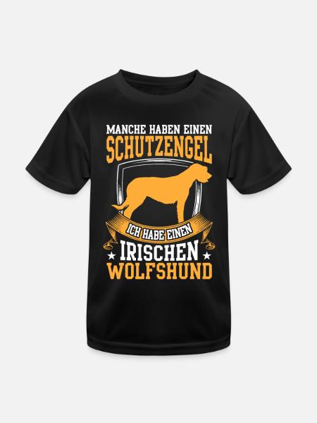 Habe einen Irischer Wolfshund Irish Wolfhound - Kinder Funktions-T-Shirt - Schwarz - Vorne