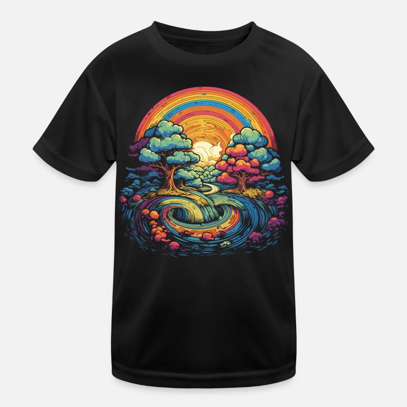 Rainbow Wonderland Kids Functional T-Shirt