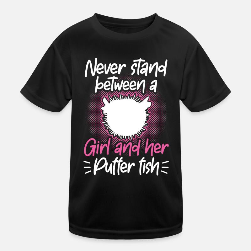 Mädchen und ihr Kugelfisch Aquaristik Kinder Funktions-T-Shirt