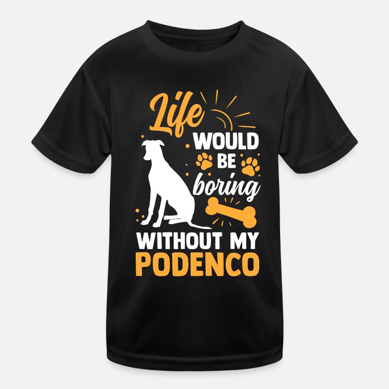 Ennuyeux sans Podenco Lévrier espagnol T-shirt sport Enfant