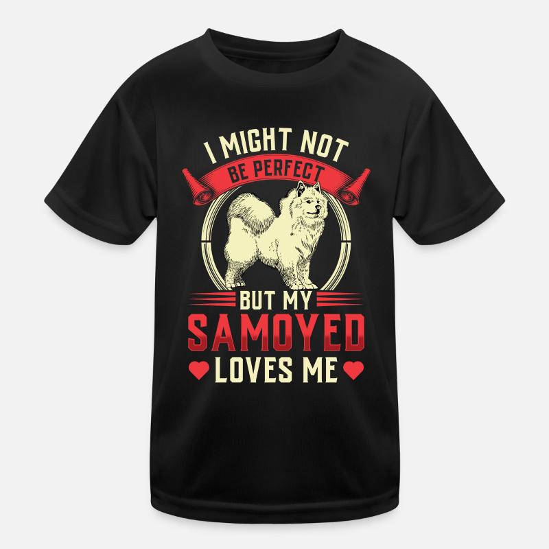 Mon Samoyède m’aime Samoyède Spitz T-shirt sport Enfant