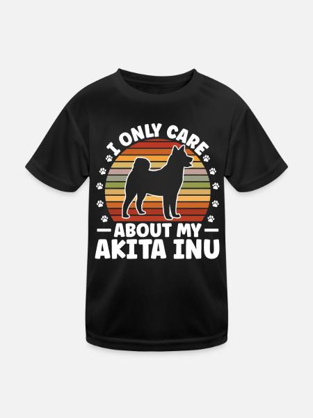 Il suffit de penser à l’Akita Inu, l’Akita Inu japonais - T-shirt sport Enfant - noir - Devant