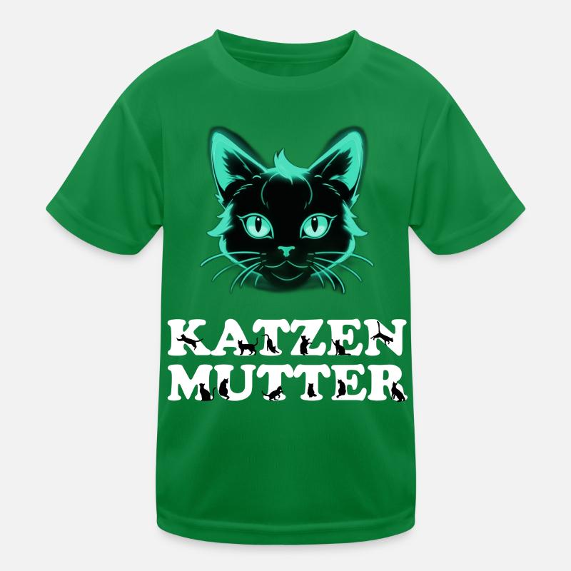 Katzenmutter Design Kinder Funktions-T-Shirt
